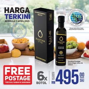 PAKEJ SEJAHTERA (6 BOTOL EVOO ZOUITINA)