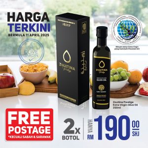 PAKEJ COMBO (2 BOTOL EVOO ZOUITINA)